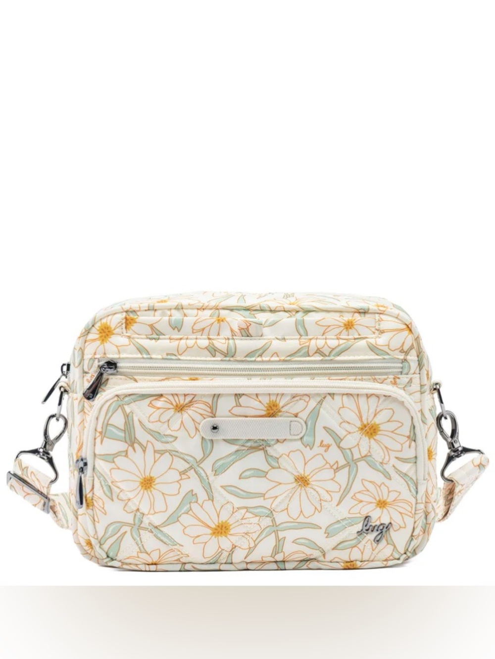 Lug Carousel XL 2 Crossbody Bag Sage Daisies